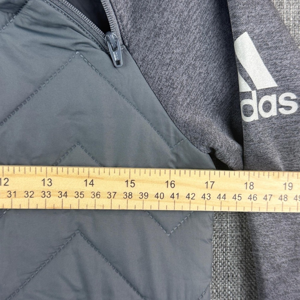 Adidas Pullover Jacket Youth Medium Quilted Nemesis Athletic Soccer Top - Picture 3 of 6